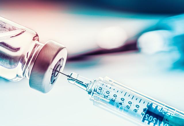 Needle taking in vaccine